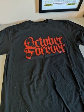 Halloween Tee 'October Forever' Script And Back Graphic